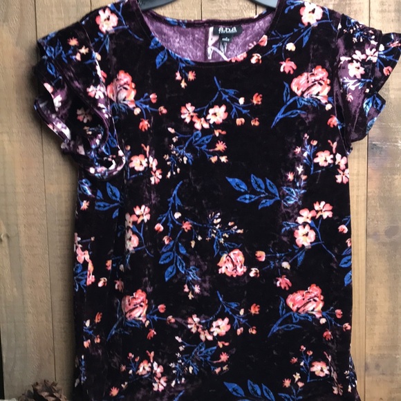 a.n.a Tops - A.N.A Velour Blouse Size Small
